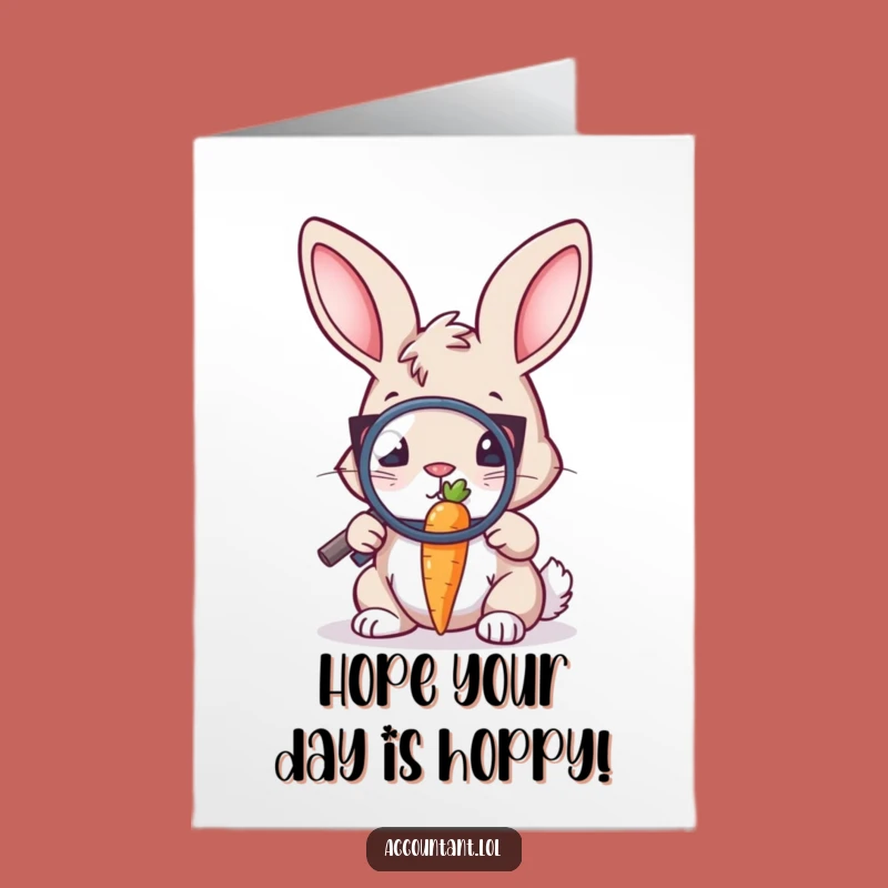 Free Printable Funny Birthday Card: Bunny Auditor Gift, Hilarious Downloadable Greeting