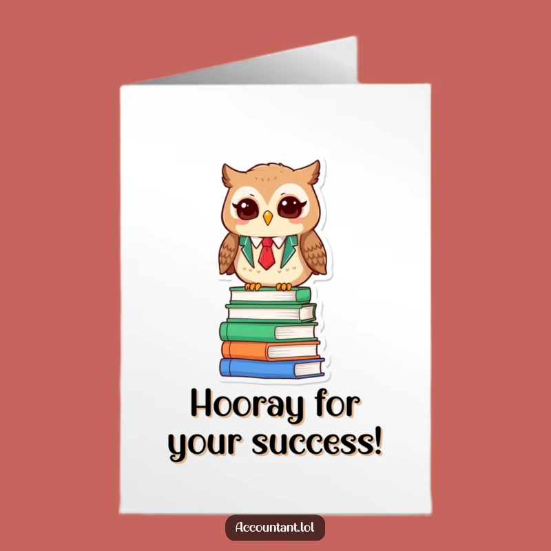 Free Printable Congrats Card: Owl Accountant Achievement, Hilarious Downloadable Celebration