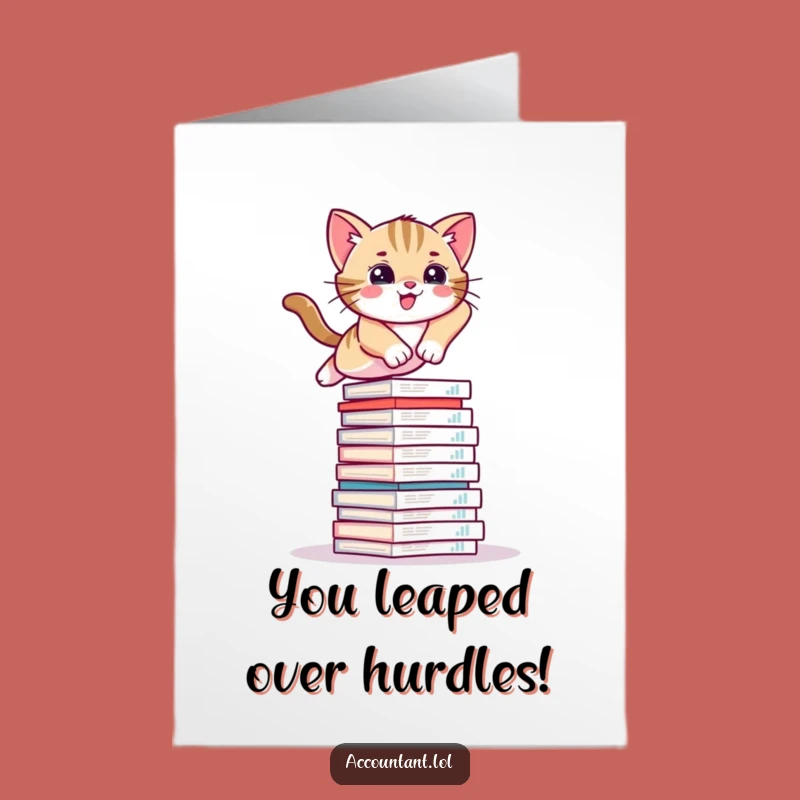 Free Printable Kitten Congrats Card: Funny Finance Cat Digital Download Gift