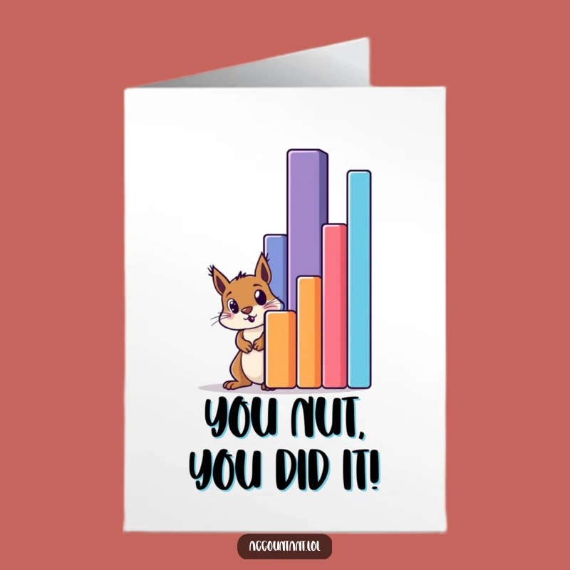 Free Printable Congrats Card: Squirrel Amazed by Success Funny Downloadable Gift