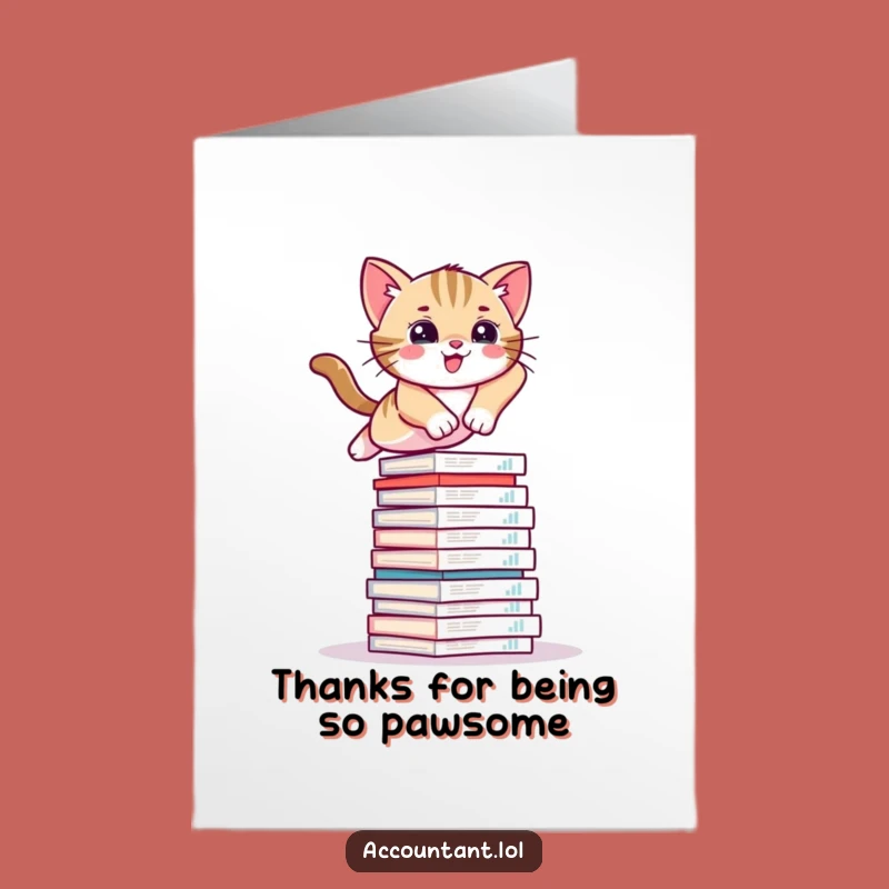 Free Printable Kitten Thank You Card: Humorous Finance Friend Digital Download