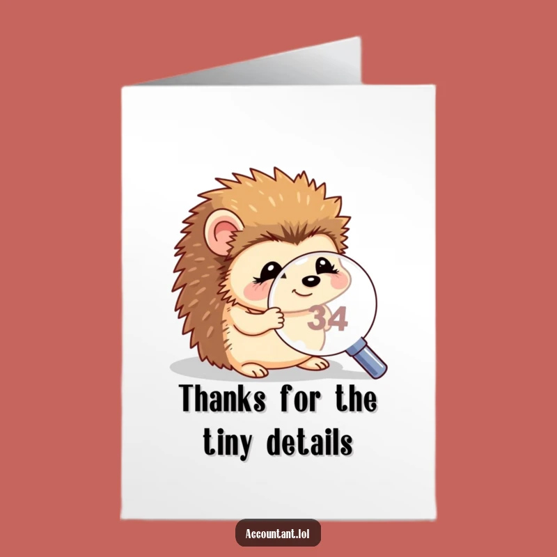 Free Printable Thank You Card: Hedgehog's Detailed Thanks
