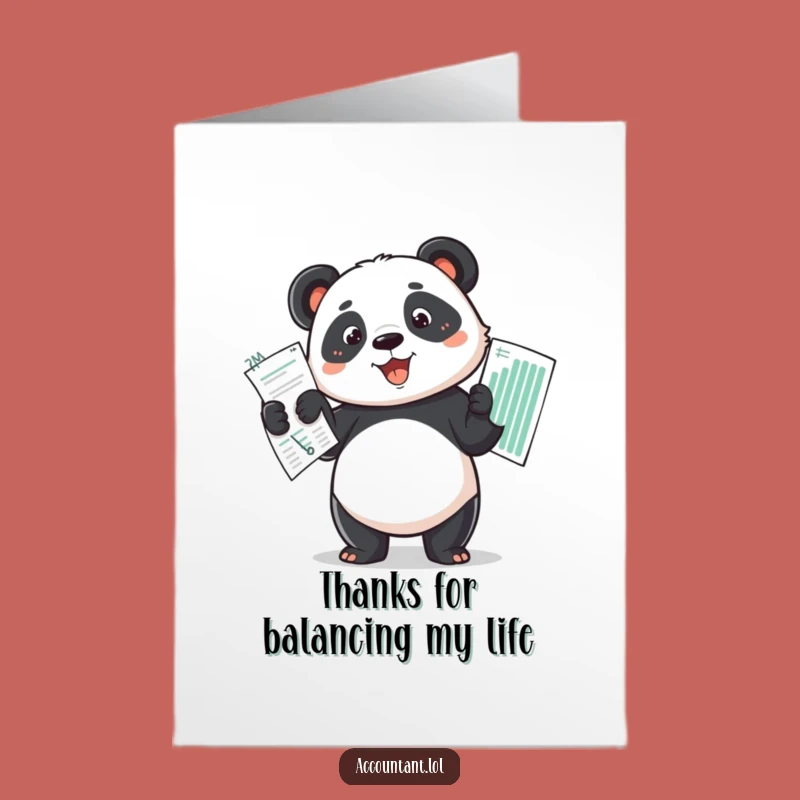 Free Printable Thank You Card: Panda Budget Help Funny Downloadable Gift