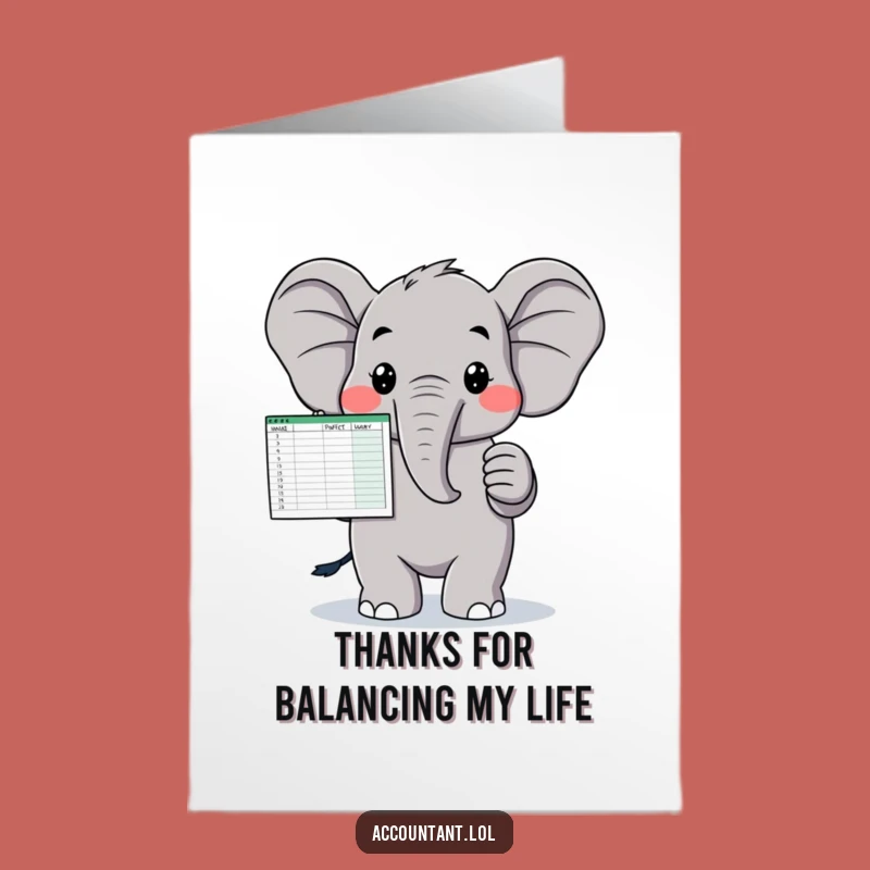 Free Printable Elephant Thank You Card: Organized Gratitude Downloadable Note