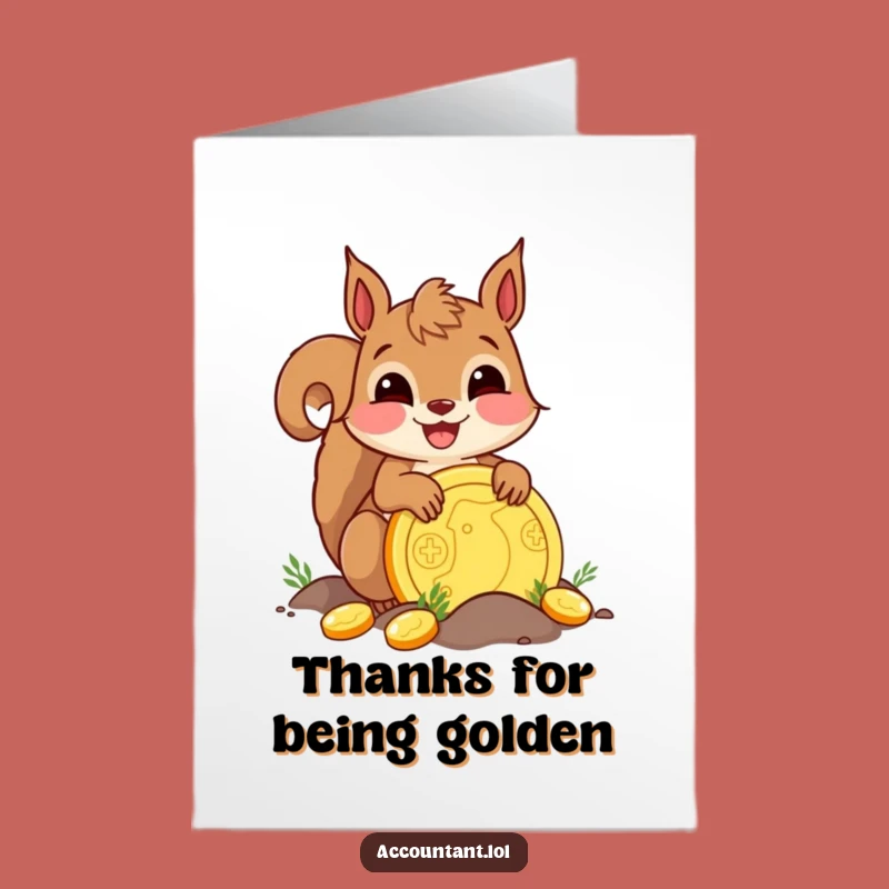 Hilarious Free Printable Thank You Card: Squirrel Treasure Hunter, Funny Downloadable Gratitude