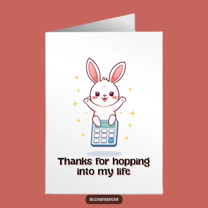 Free Printable Bunny Calculator Thank You Card - Thanks Downloadable Bounce