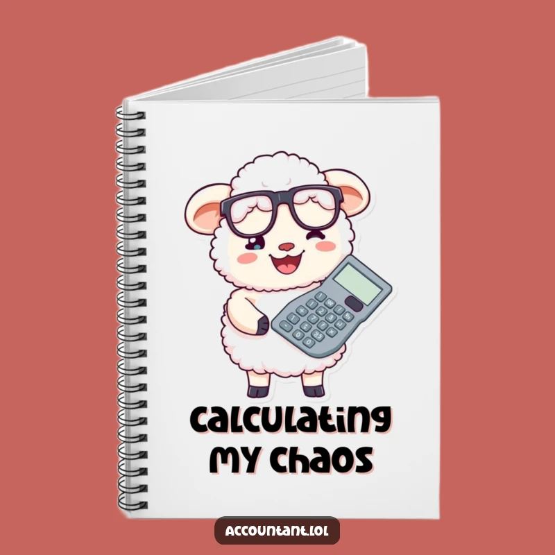 Funny Fluffy Sheep Accountant Notebook: Cute Calculator Jotter Gift