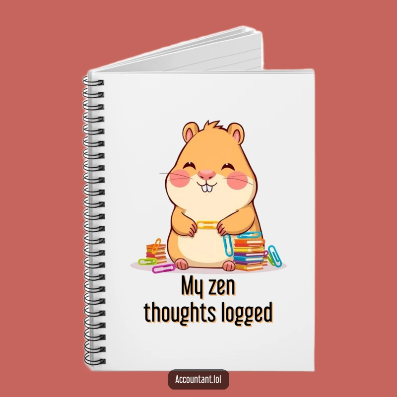 Funny Capybara Accountant Notebook - Calm Paper Clip Journal Gift