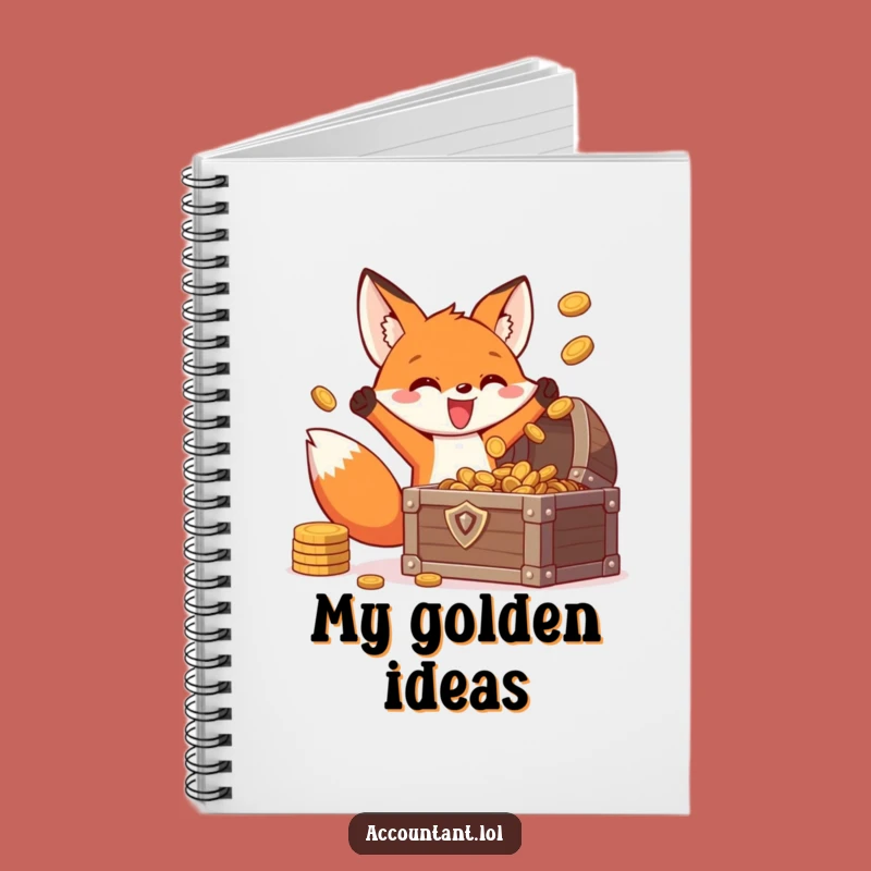 Funny Fox Treasure Notebook - Energetic Coin Tossing Journal