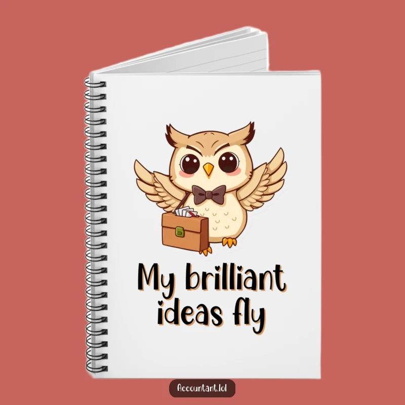 Funny Owl Business Notebook: Jot Down Ideas with This Flying Executive