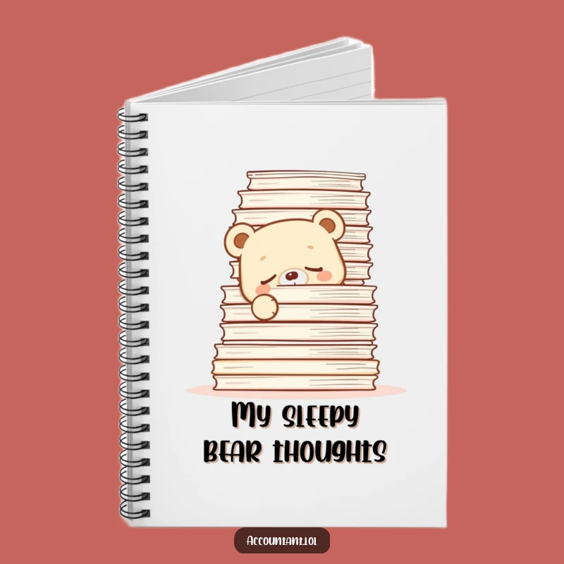 Funny Sleepy Bear Papers Notebook: Jot Down Dreams - Gift!