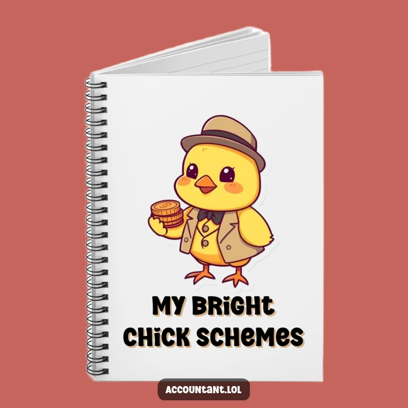 Funny Chick Investor Notebook - Yellow Bird Journal, Perfect Gift for Smart Planners