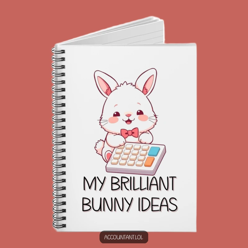Funny Bunny Accountant Notebook: Fluffy Calculator Journal, Perfect Gift