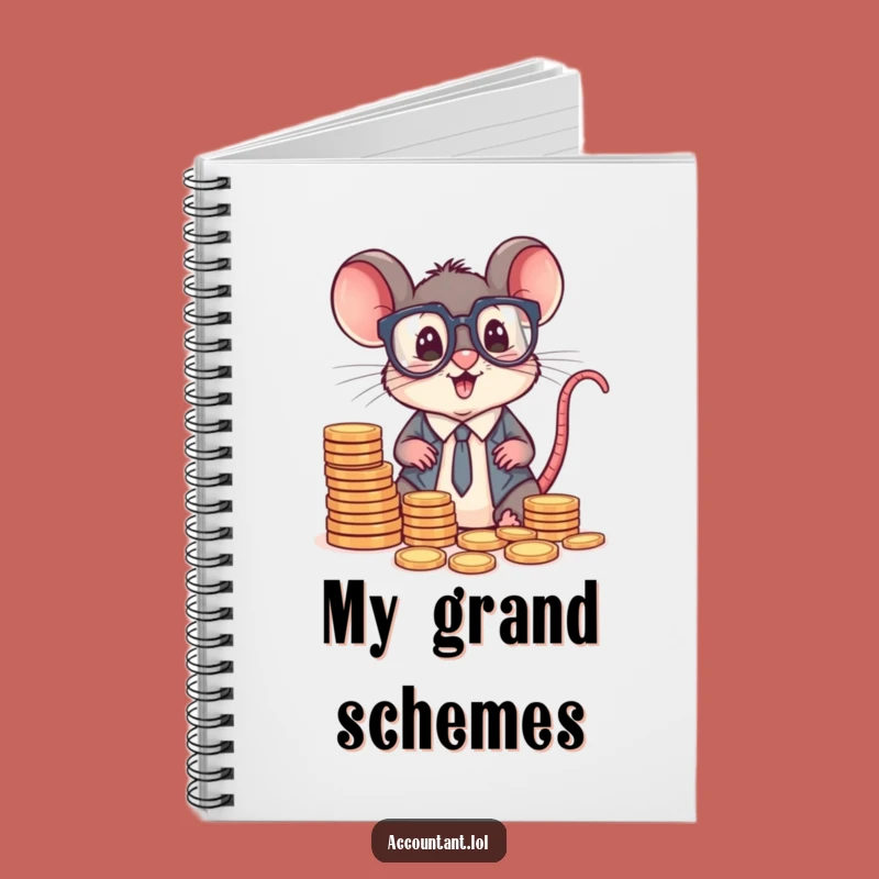 Funny Mouse Accountant Notebook: Cute Coin Sorting Business Jotter