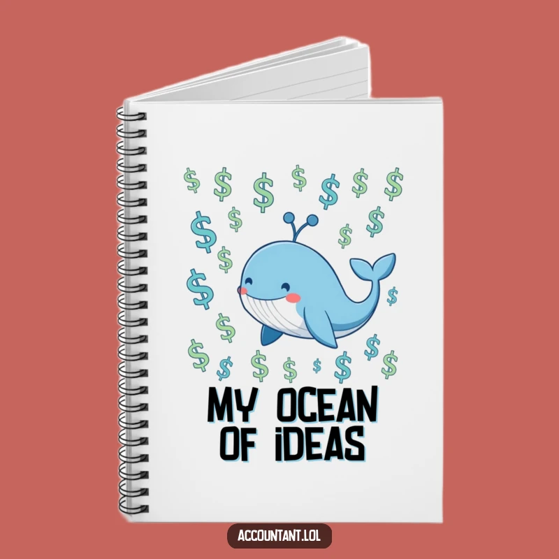 Funny Whale Investor Notebook - Blue Whale Journal, Perfect Gift for Big Thinkers