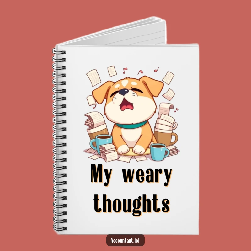Funny Sleepy Dog Yawn Notebook - Jot Down Thoughts (If You Can Stay Awake)