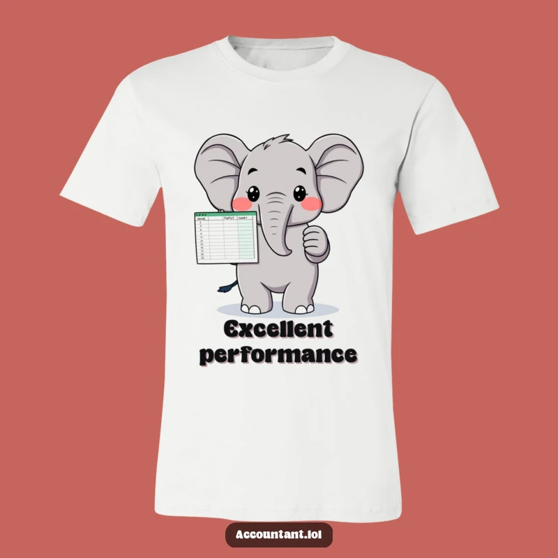 Funny Elephant Spreadsheet T-Shirt - Hilarious Gift for Data Nerds!