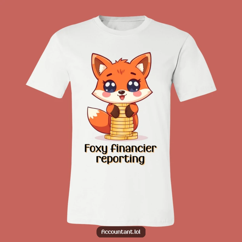 Funny Fox Tycoon T-Shirt - Excited Red Fox, Hilarious Gift for Money Chasers