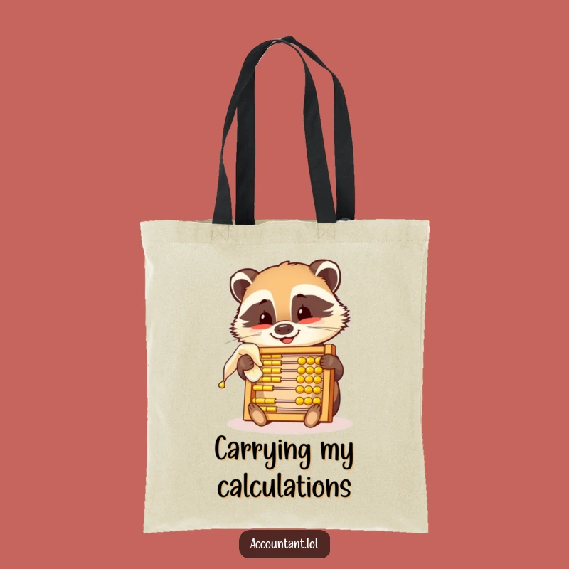 Funny Badger Abacus Tote Bag: Chic Organization & Humor Accessory