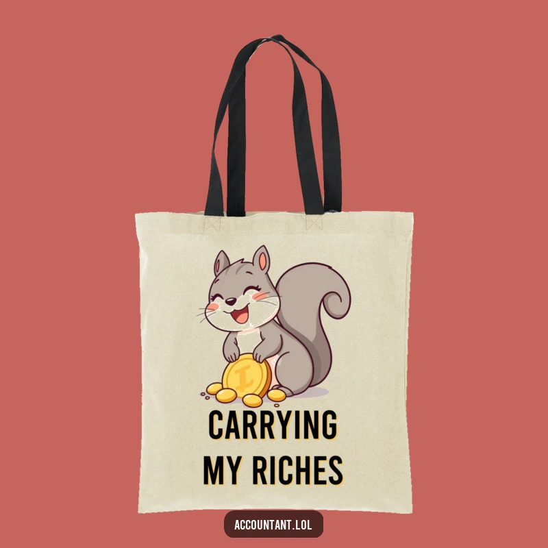 Funny Squirrel Treasure Tote Bag: Carry Your Finds with This Joyful Friend