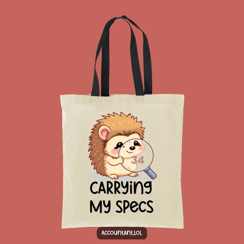 Funny Hedgehog Magnifying Tote Bag - Durable Giggling Critter Bag