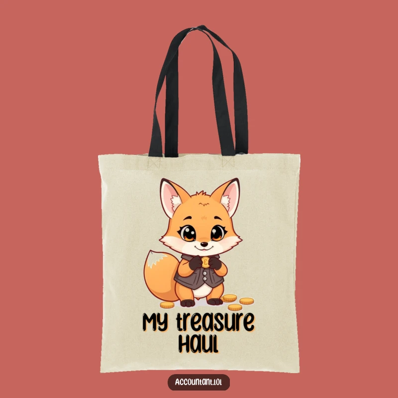 Funny Fox Money Tote Bag: Vest Fox Accessory, Perfect Gift