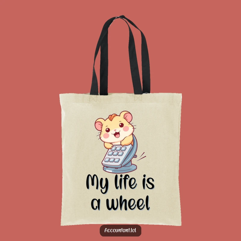 Funny Hamster Calculator Wheel Tote Bag - Carry Your Laughs in Style!