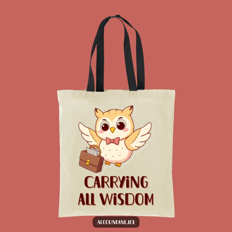 Funny Happy Owl Bow Tie Tote Bag: Carry Your Ambitions with Style