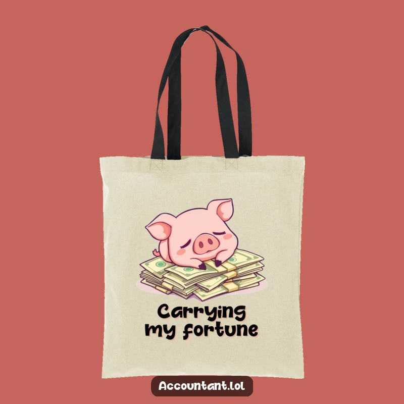 Funny Pig Money Tote Bag - Carry Your Fortune in Style!