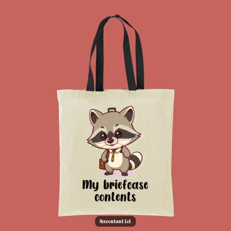 Funny Raccoon Briefcase Tote Bag: Hilarious & Practical Gift!