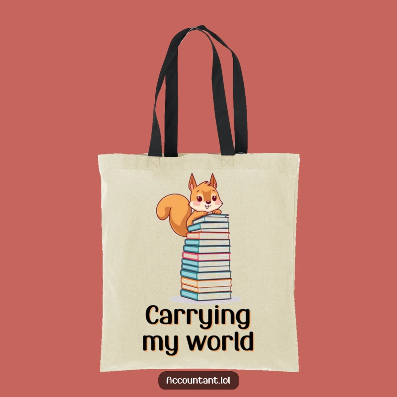 Funny Squirrel Tote Bag: Hilarious Ledger Carry-All for Your Financial Documents