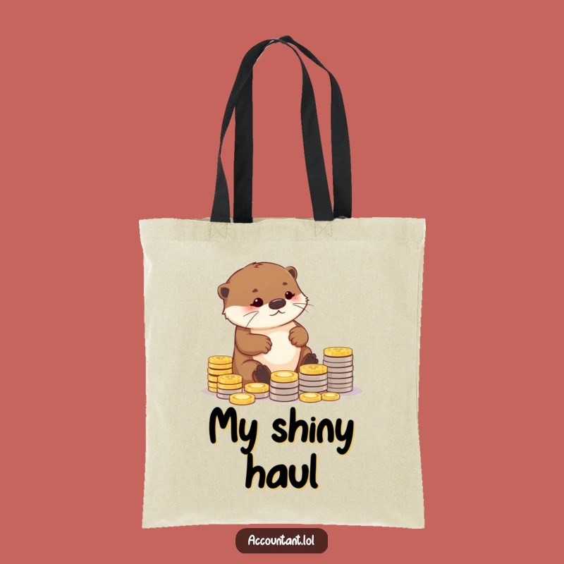Funny Otter Tote Bag: Hilarious Coin Carrier for Your Savings Plan