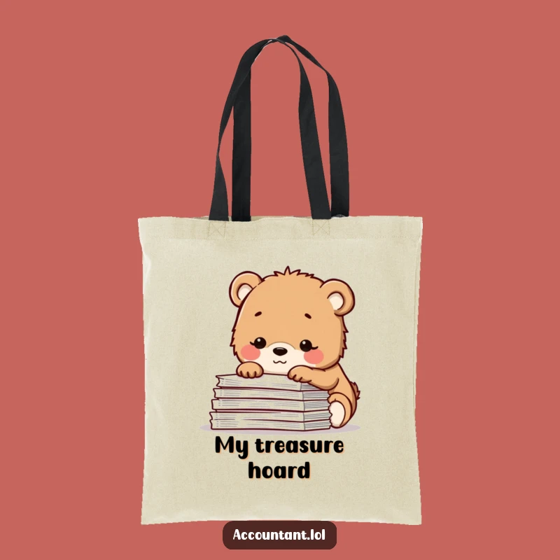 Funny Bear Cub Tote Bag: Happy Spreadsheet Carrier for Your Essentials